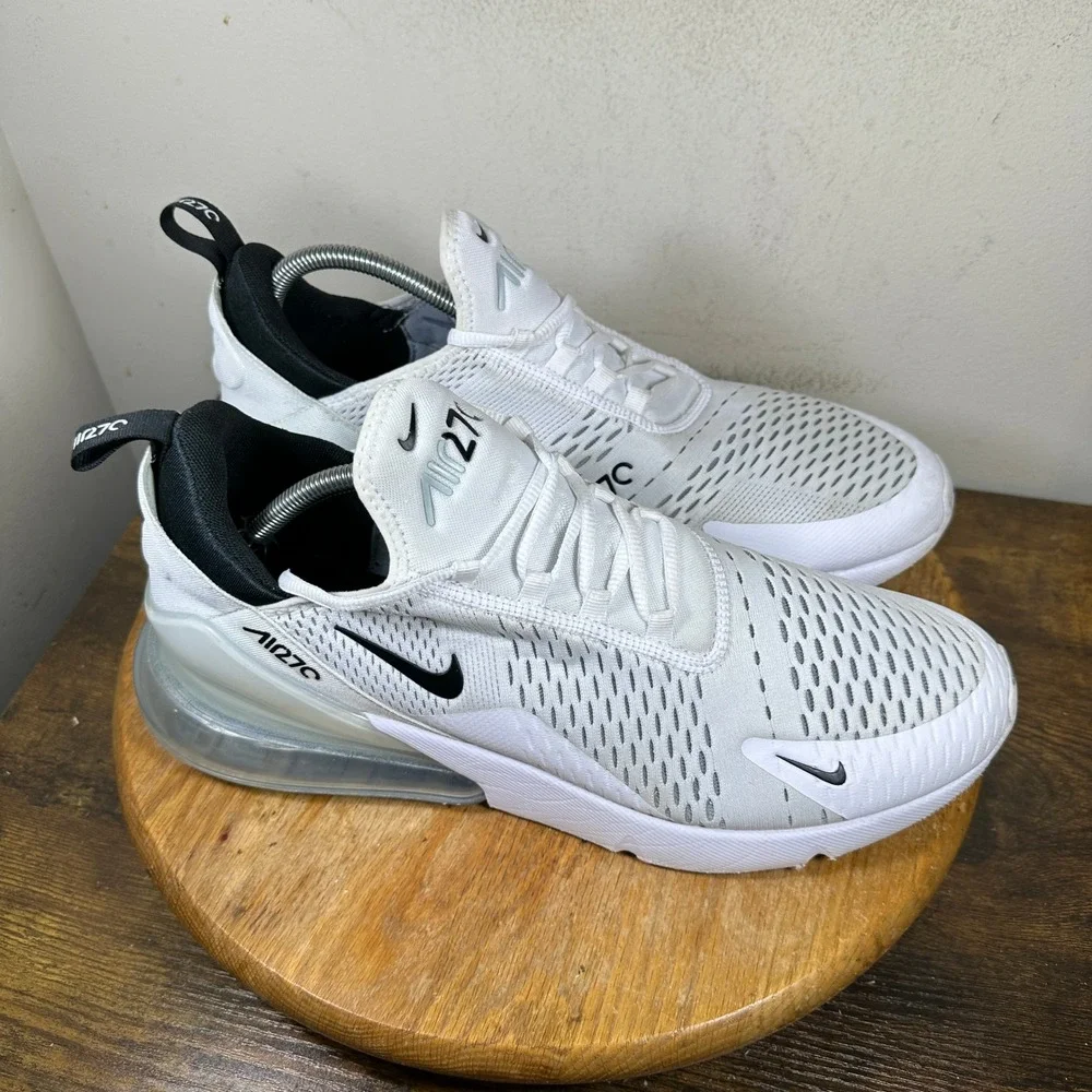 Nike Air Max 270 White Black AH8050-100 Mens Sneakers Size 13